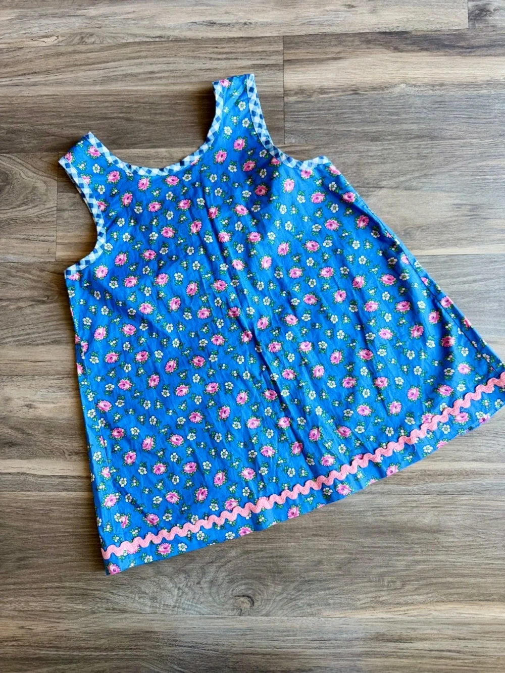 Coastal Cottage Girls Outfit Set Floral Top Gingham Shorts Matilda Jane‎